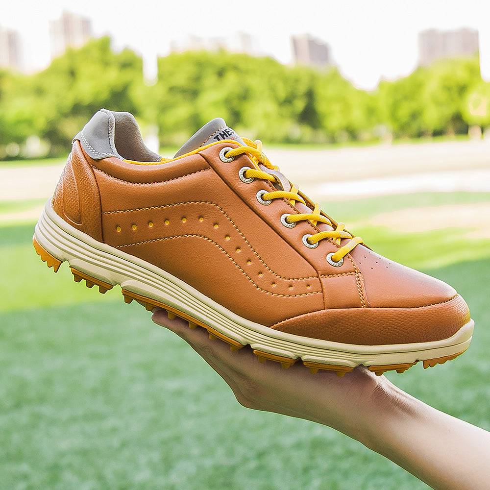Flex Pro-SpikeLess Golf Shoe-Tan