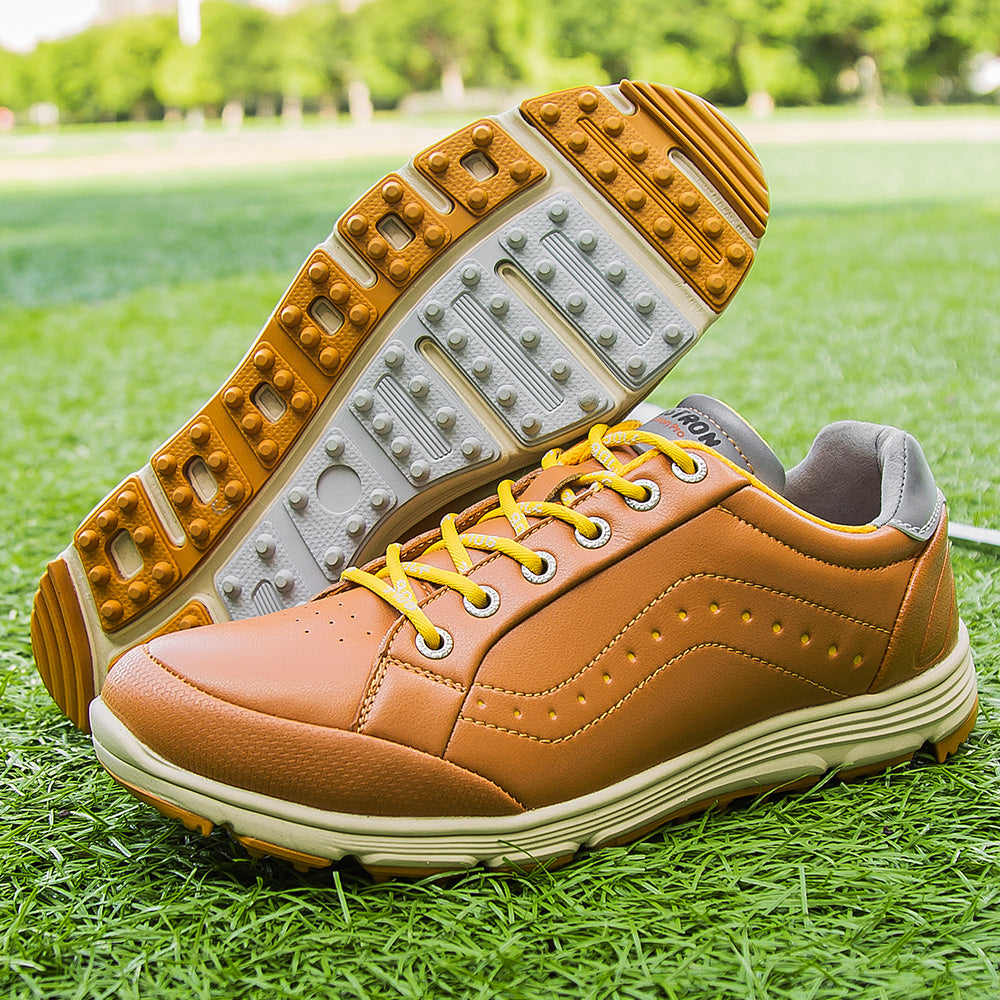 Flex Pro-SpikeLess Golf Shoe-Tan
