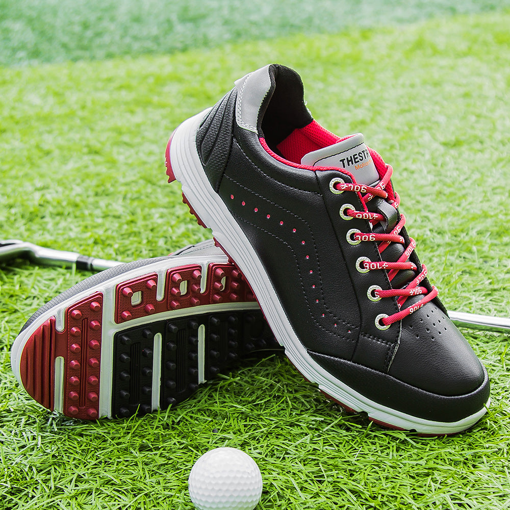 Flex Pro-SpikeLess Golf Shoe-Black/Red