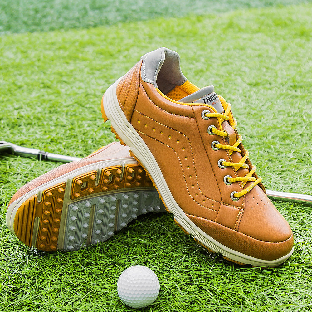 Flex Pro-SpikeLess Golf Shoe-Tan