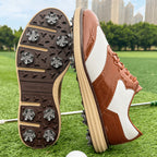 Tour Pro-Spiked Golf Shoe-Brown / White