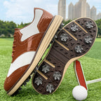 Tour Pro-Spiked Golf Shoe-Brown / White